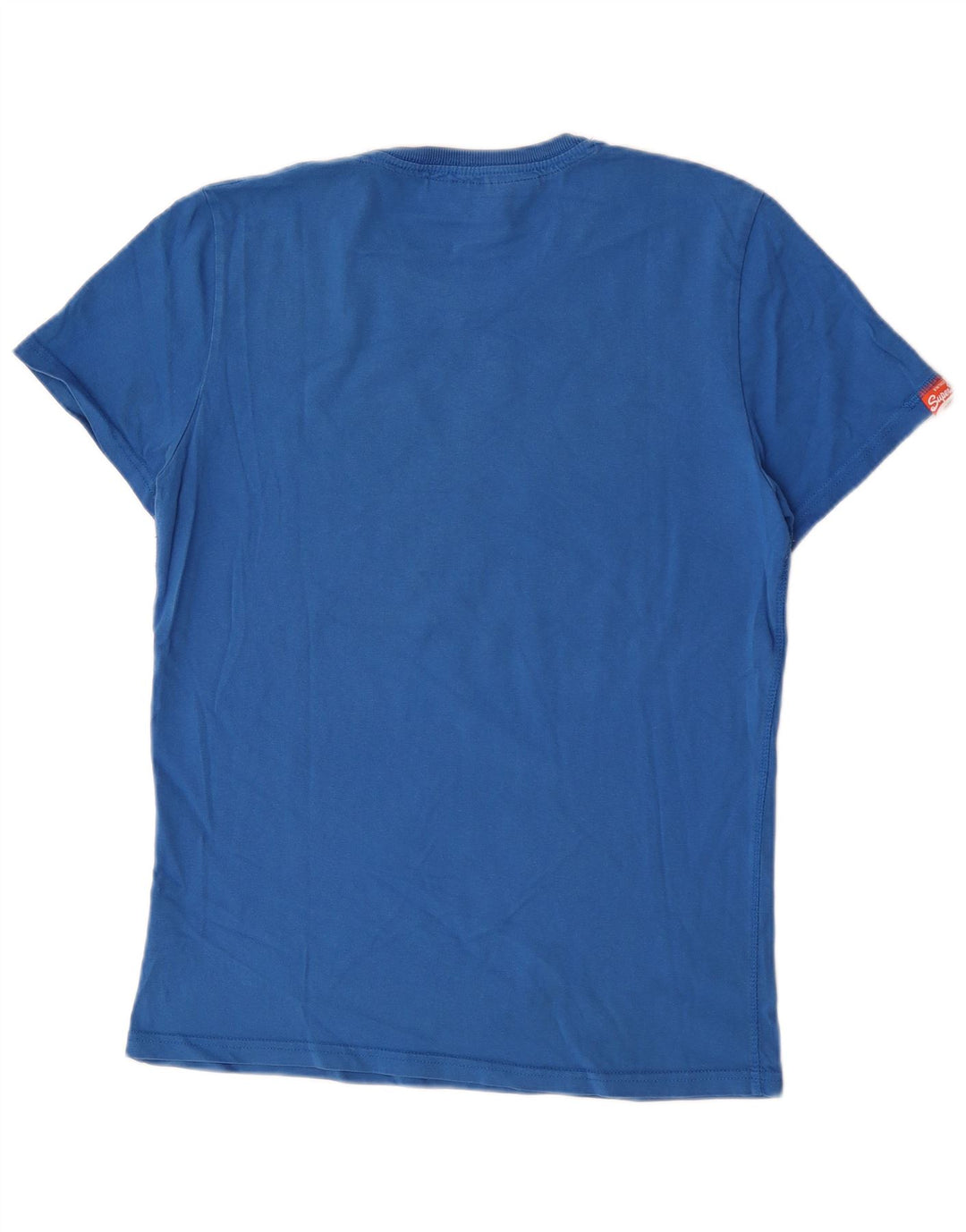 T-shirt grafica da uomo Superdry Top grande in cotone blu