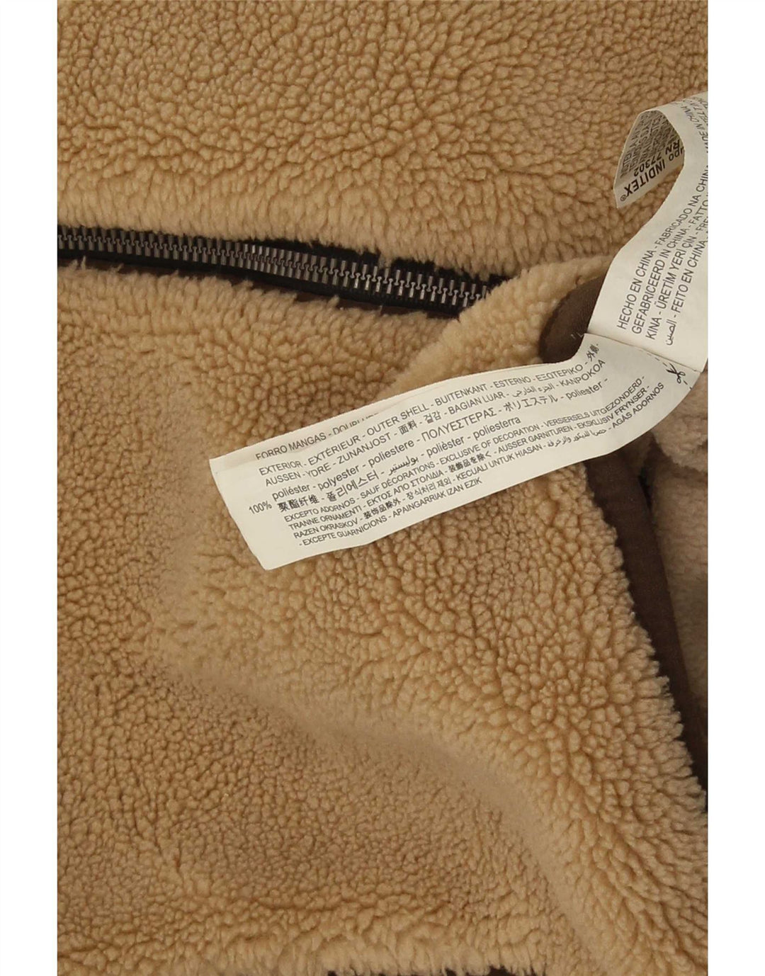 Giacca in pile Zara da uomo UK 38 Poliestere beige medio
