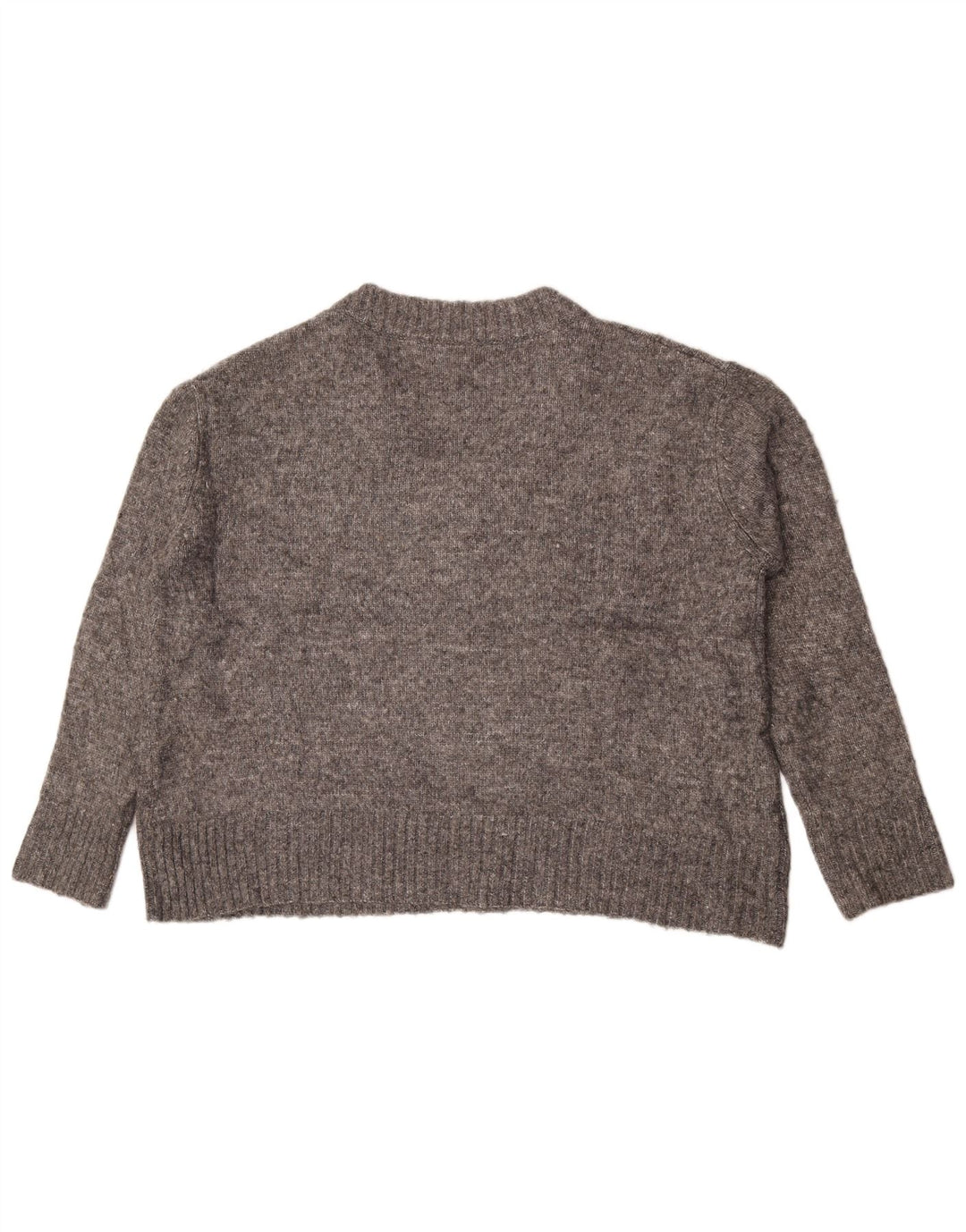 Maglione oversize con scollo a V da donna Zara UK 10 piccolo grigio screziato