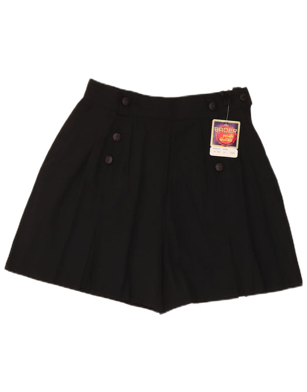 Pantaloncini casual con ancoraggio a vita alta da donna Bader UK 10 Small W28 viscosa nera