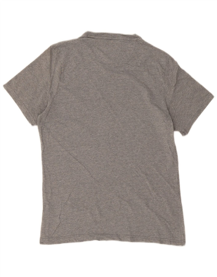Barbour Uomo T-shirt grafica su misura Top in cotone chiazzato grigio medio
