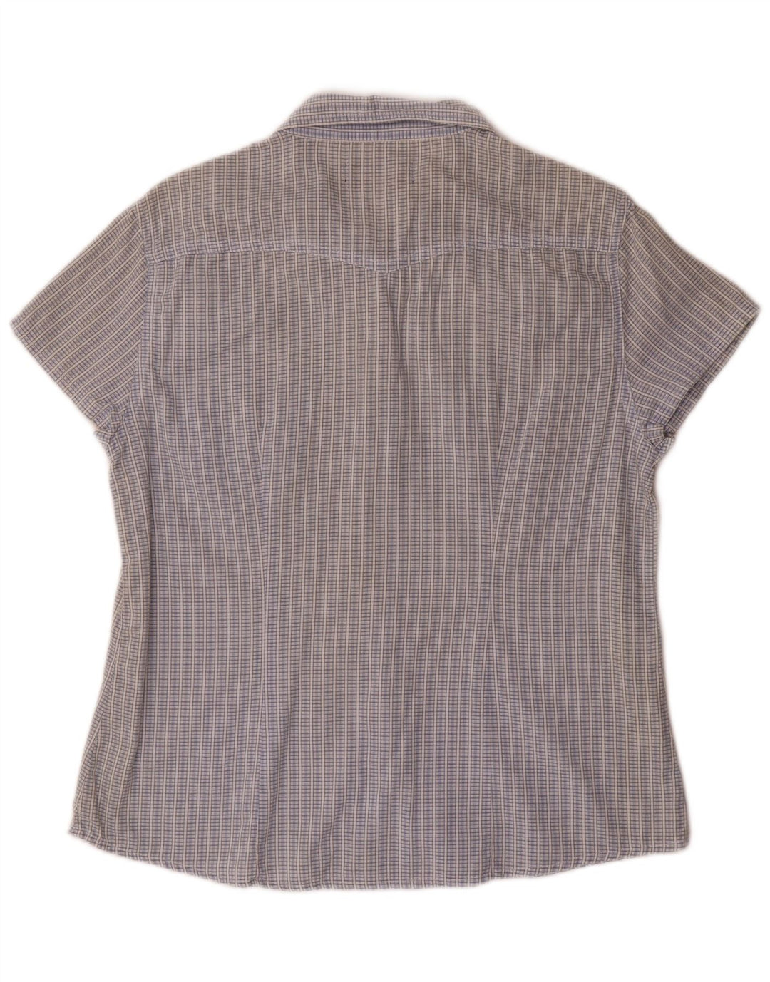 Camicia a maniche corte da donna Lee UK 14 Cotone a quadri grandi blu