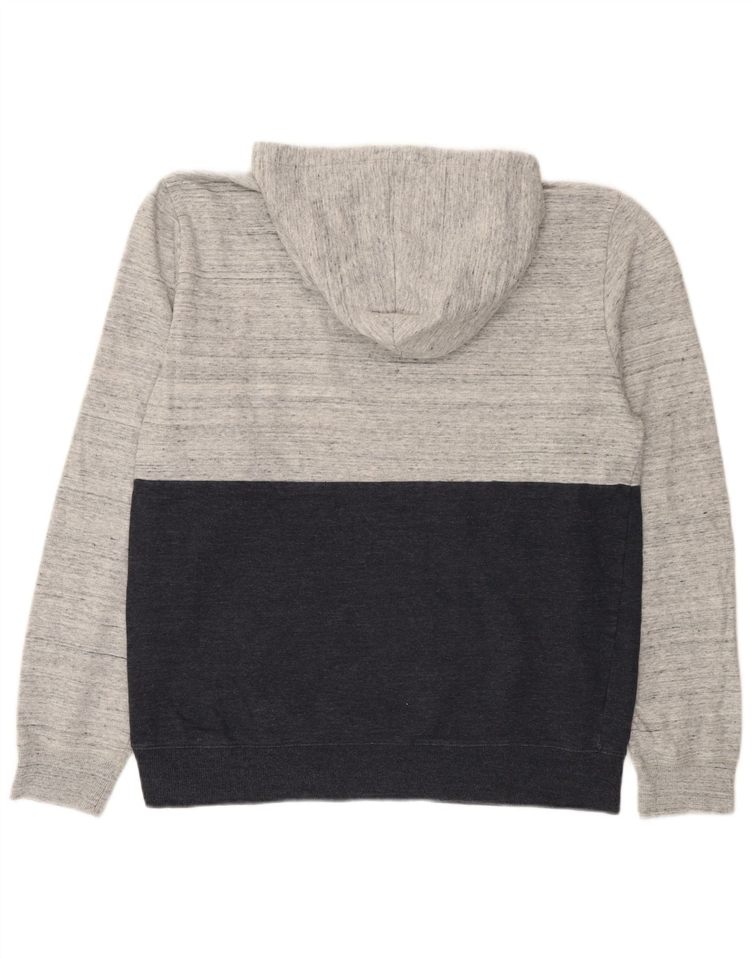 Felpa con cappuccio grafica da uomo Volcom, grande, in cotone color block grigio