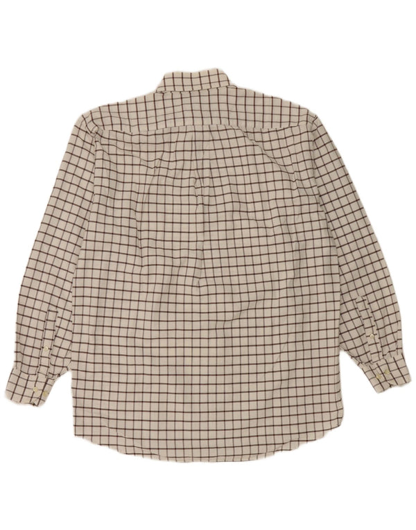 Camicia Etro da uomo in flanella Milano taglia 42 grande cotone a quadri bianchi