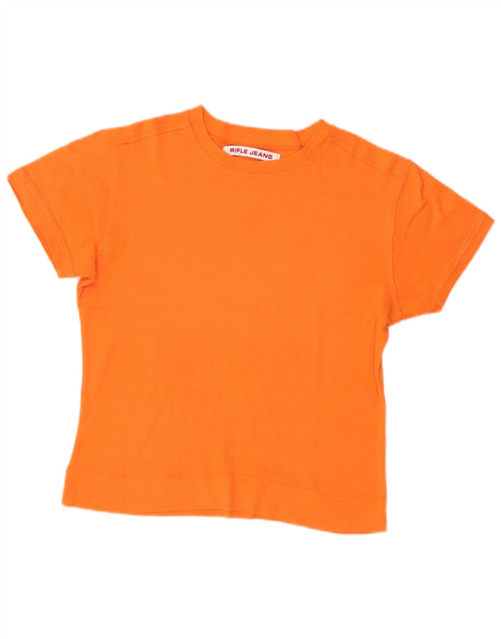 Maglietta corta da donna Rifle Top UK 14 Large Arancione