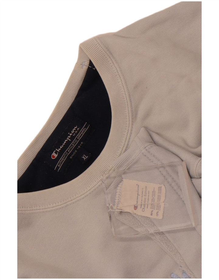 Felpa grafica da uomo Champion Jumper XL in cotone blu