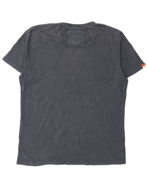 T-shirt grafica da uomo Superdry Top 2XL in cotone blu navy