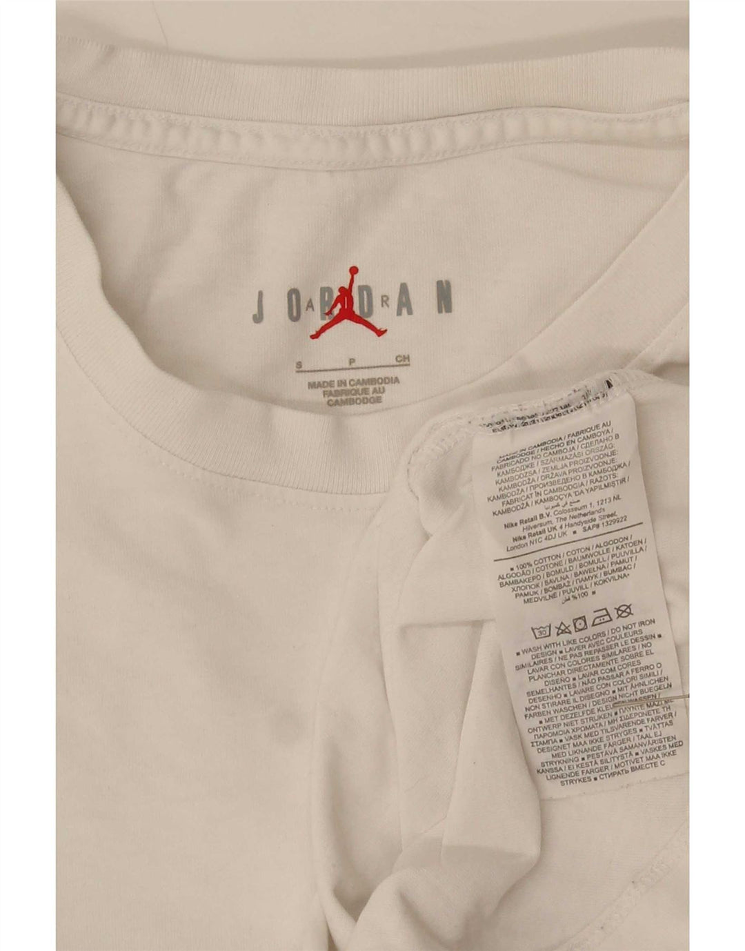 T-shirt grafica regolare da uomo Jordan, piccola, in cotone bianco