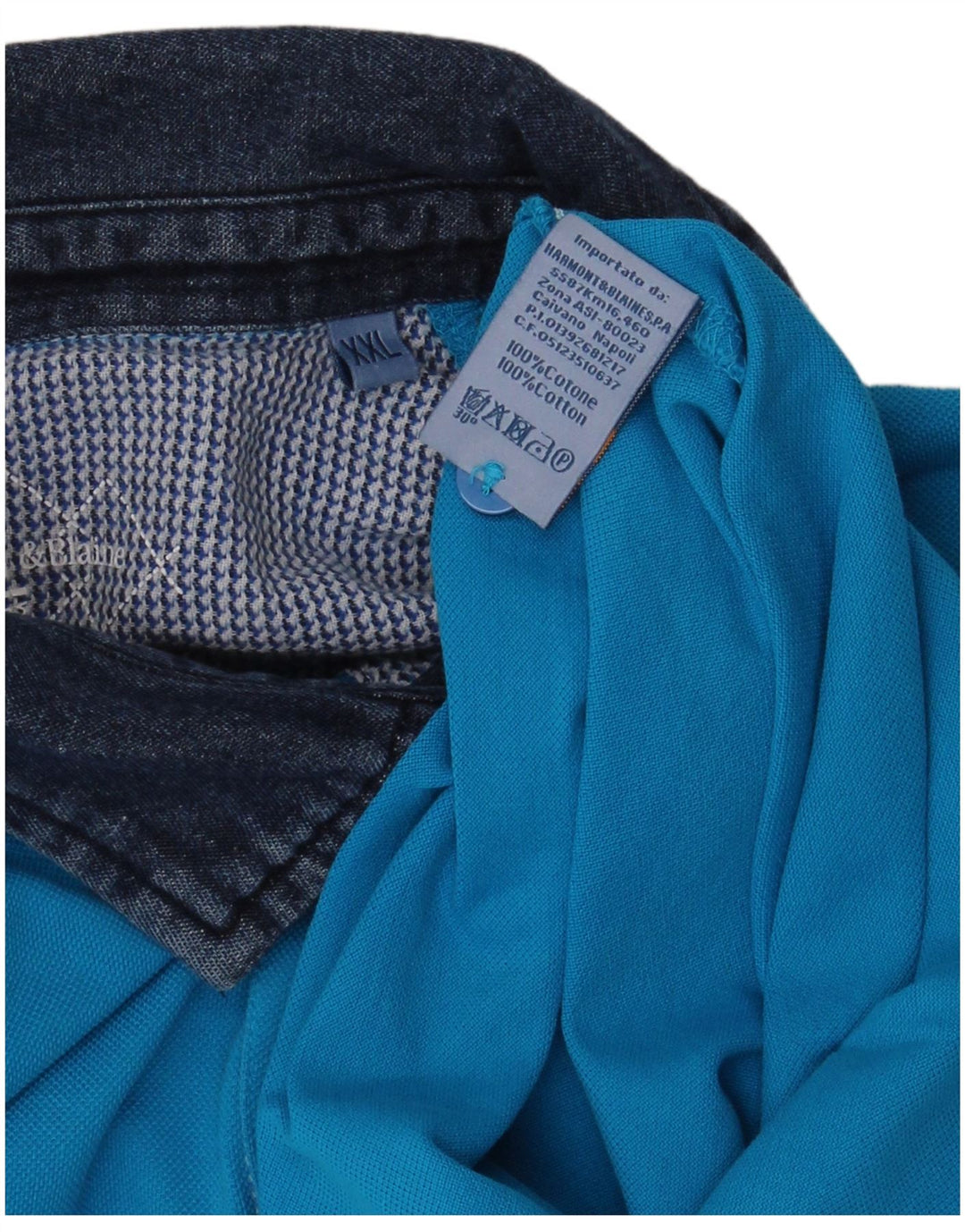 Polo da uomo HARMONT & BLAINE 2XL cotone blu