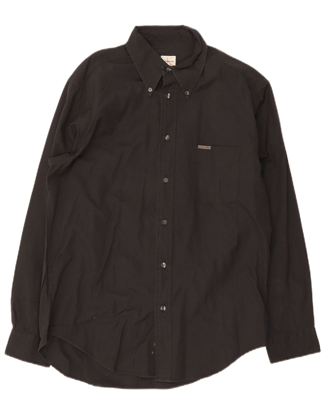 Camicia da uomo Calvin Klein Jeans in cotone nero medio