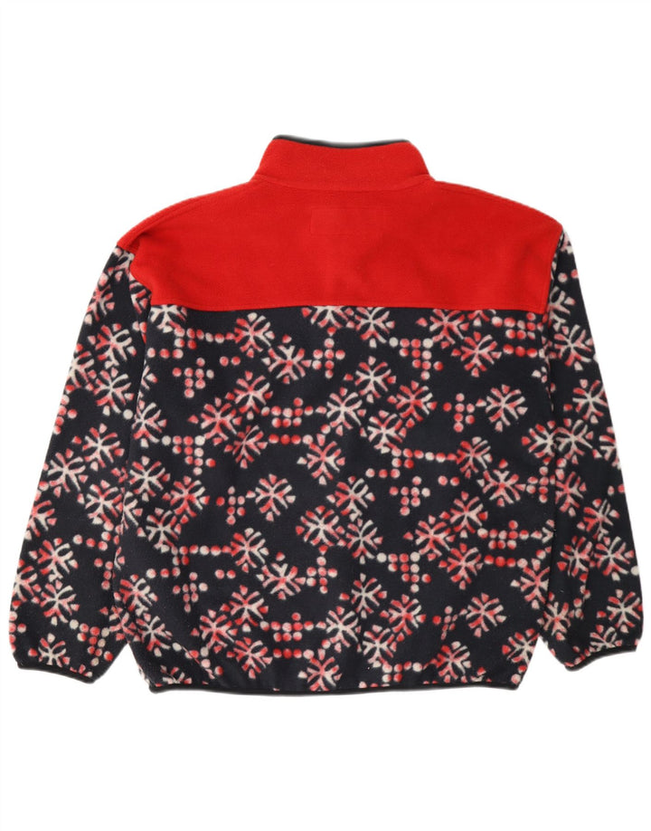 Maglione in pile da uomo Invicta con bottone e collo medio floreale multicolore