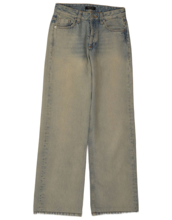 Jeans da donna a gamba larga a vita alta Massimo Dutti EU 34 2XS W24 L31 Cotone blu