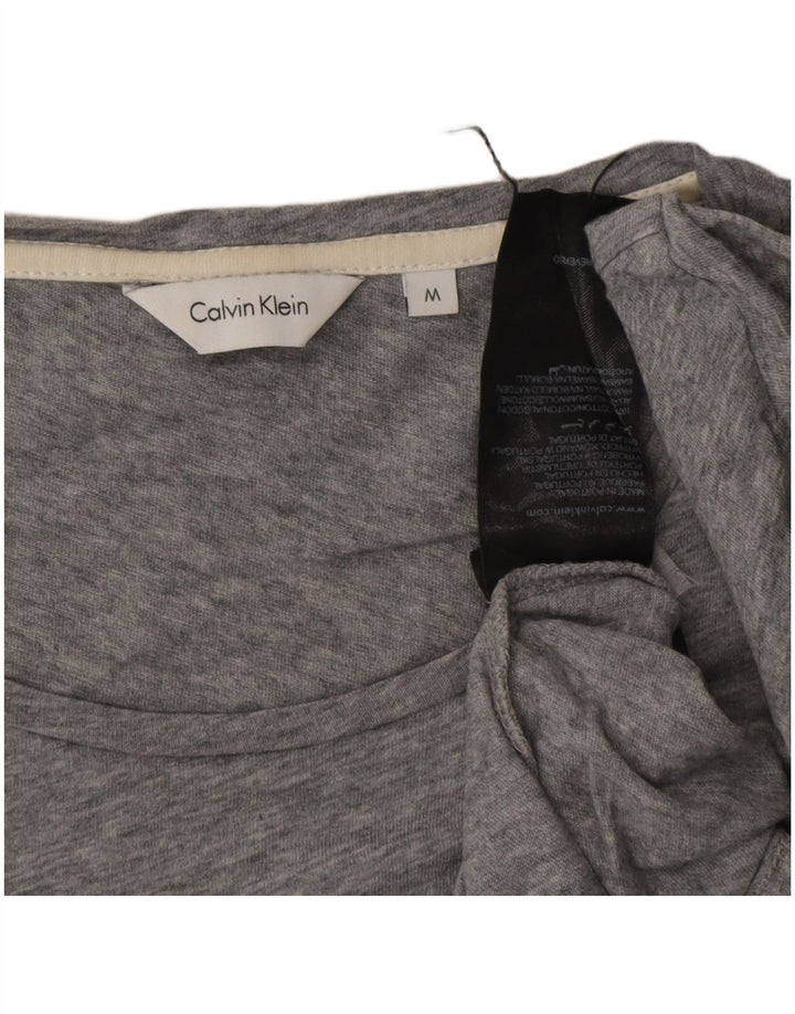 CALVIN KLEIN T-shirt grafica da uomo Top in cotone mélange grigio medio