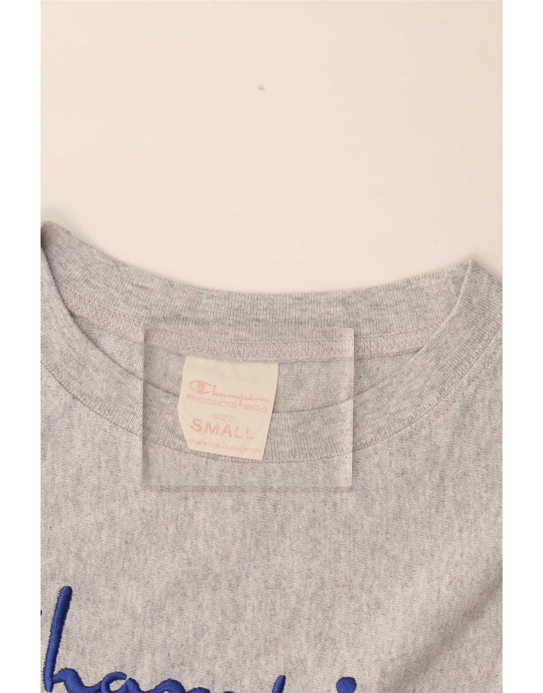 T-shirt grafica da uomo Champion Top piccola grigia chiazzata