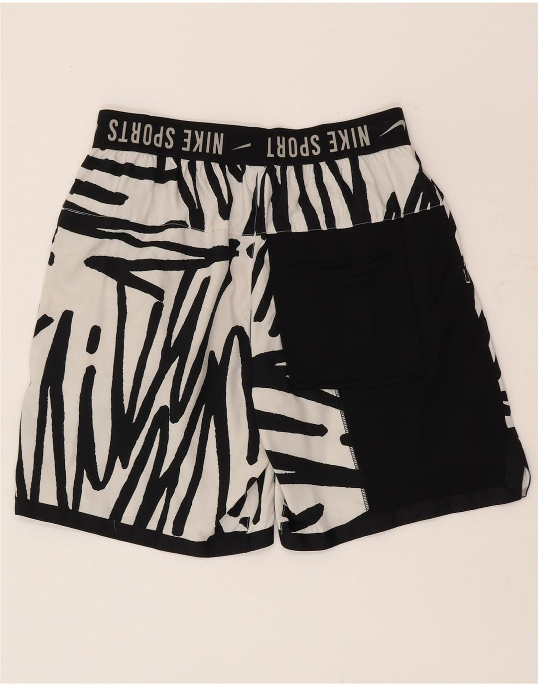 Pantaloncini da bagno con grafica Nike da uomo piccoli in poliestere bianco