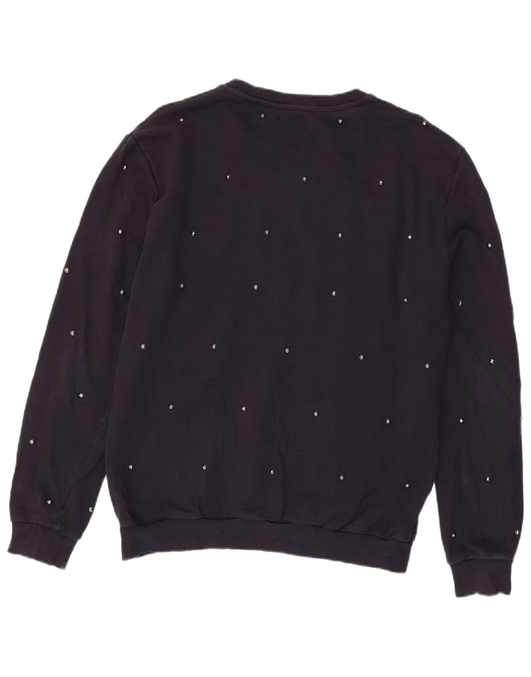 Felpa Zara da uomo maglione grande in cotone blu navy