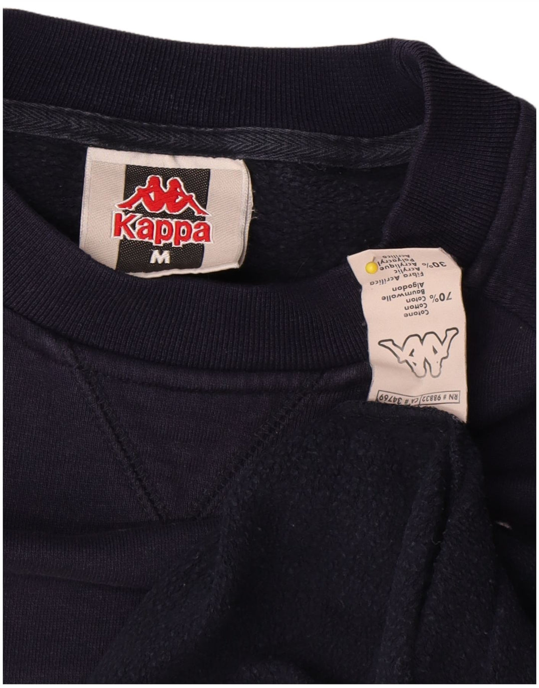 Felpa Kappa Uomo Maglione Medio Blu Navy Cotone