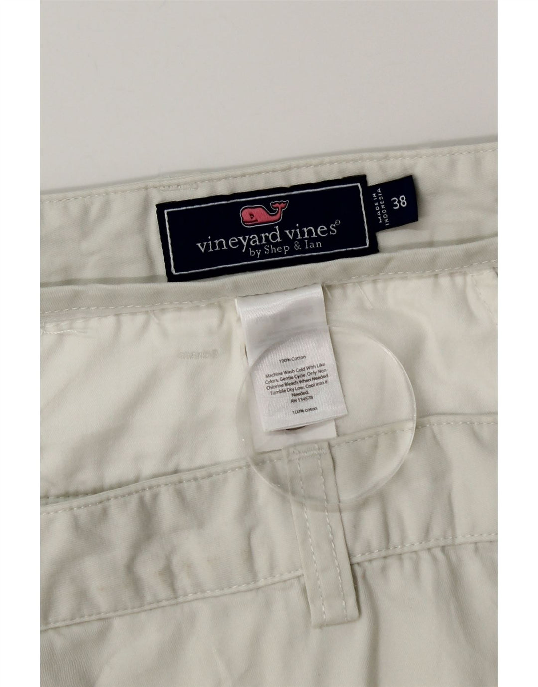 VINEYARD VINES Pantaloncini chino da uomo W38 XL cotone bianco