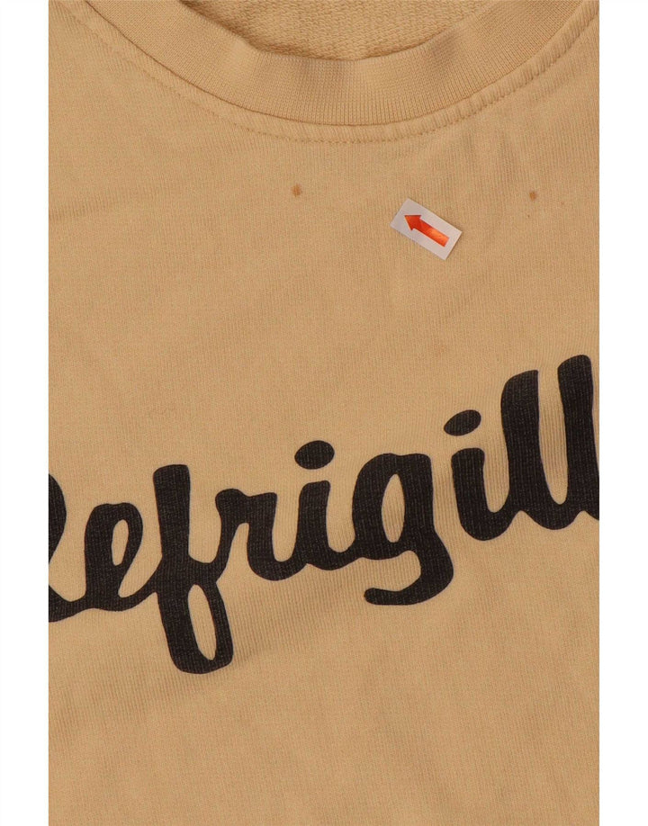 Refrigiwear Felpa con grafica da uomo Maglione in cotone beige medio