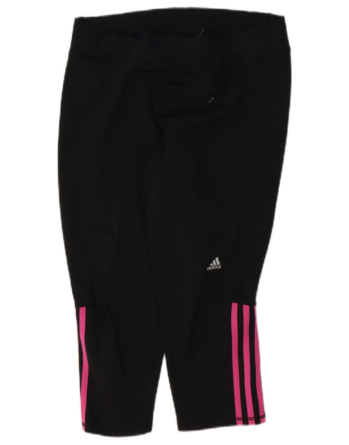 Leggings Capri ADIDAS da donna UK 16/18 Large Nero