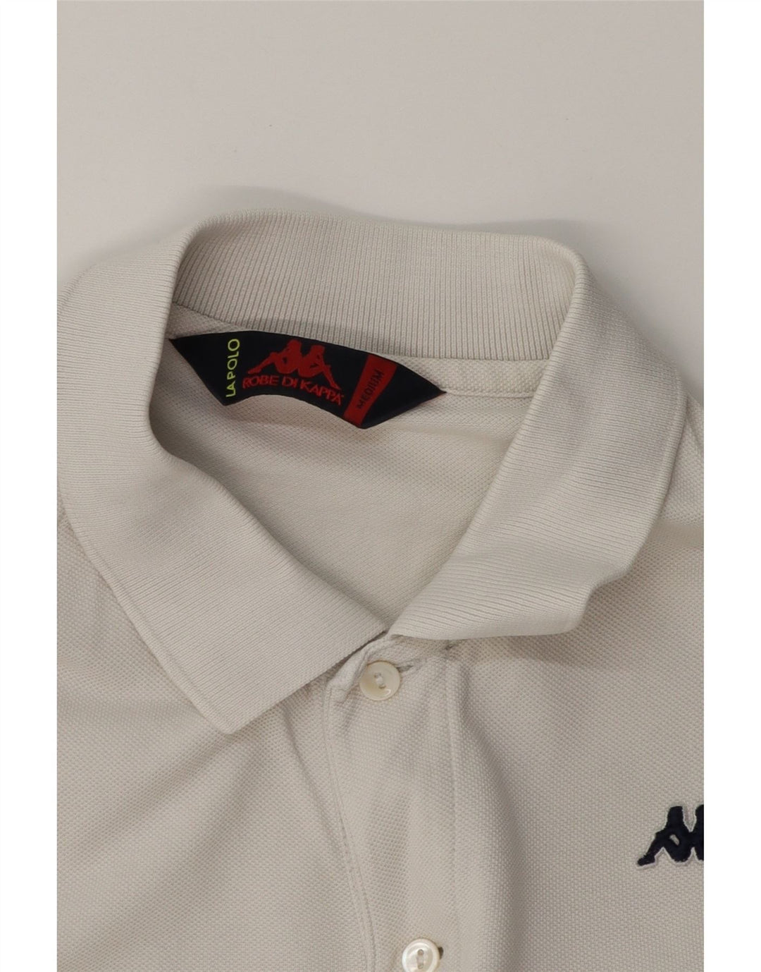 KAPPA Mens Polo Shirt Medium White Cotton Vintage Kappa and Second-Hand Kappa from Messina Hembry 