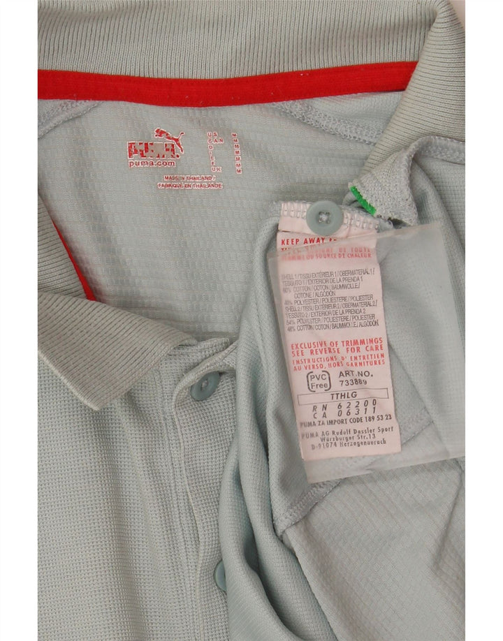 Polo grafica da uomo Puma Italia in cotone blu medio