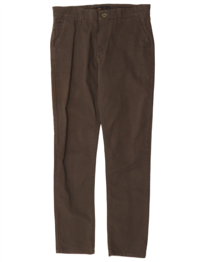 Pantaloni chino slim da uomo Zara grandi W32 L30 kaki