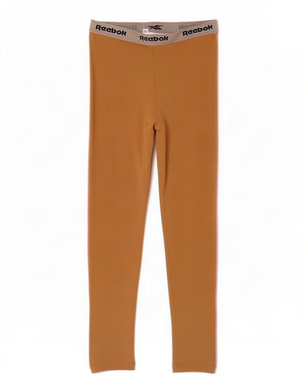 Leggings grafici Reebok per ragazze 8-9 anni Poliestere color block beige