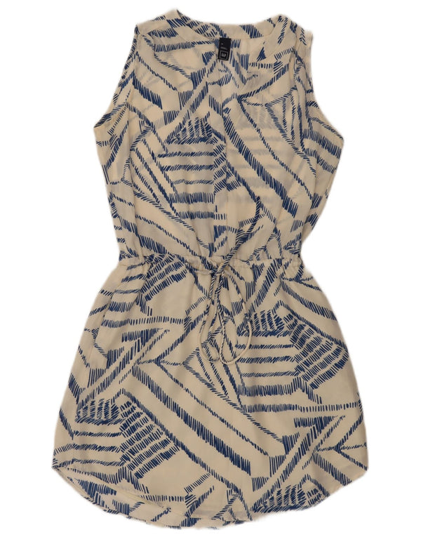 Abito a trapezio senza maniche da donna Gap UK 6 XS bianco a righe