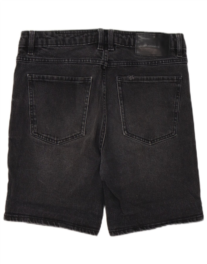 Pantaloncini di jeans da uomo Zara EU 38 piccoli W30 neri