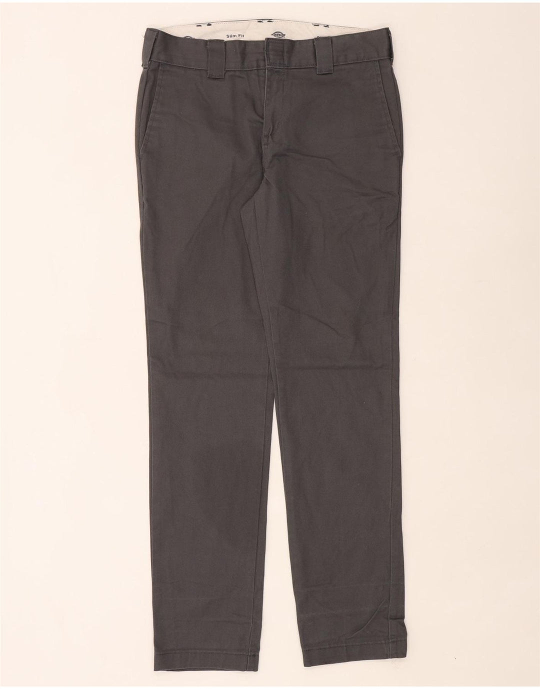 Pantaloni chino slim fit da uomo Dickies W30 L32 poliestere grigio