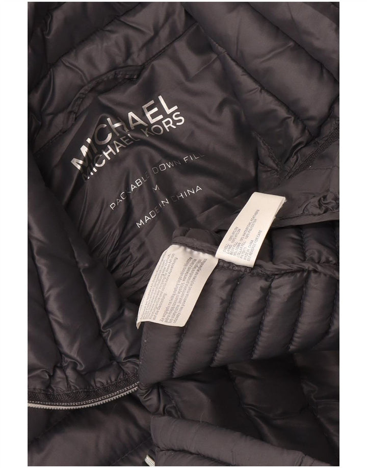 Giacca imbottita da donna Michael Kors UK 14 Nylon grigio medio