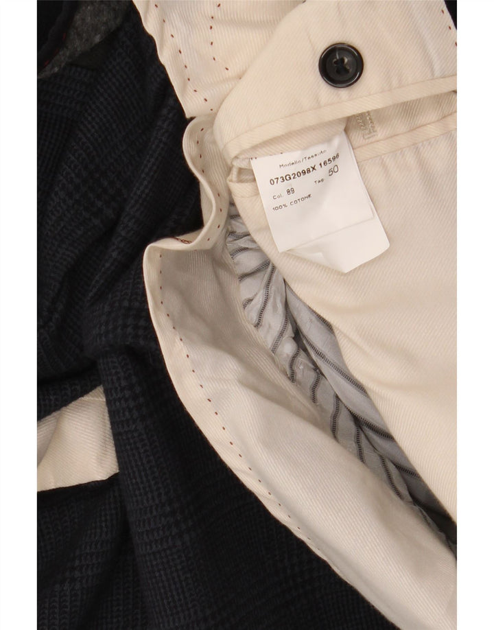 Giacca blazer da uomo a 2 bottoni Manuel Ritz IT 50 grande pied de poule blu navy