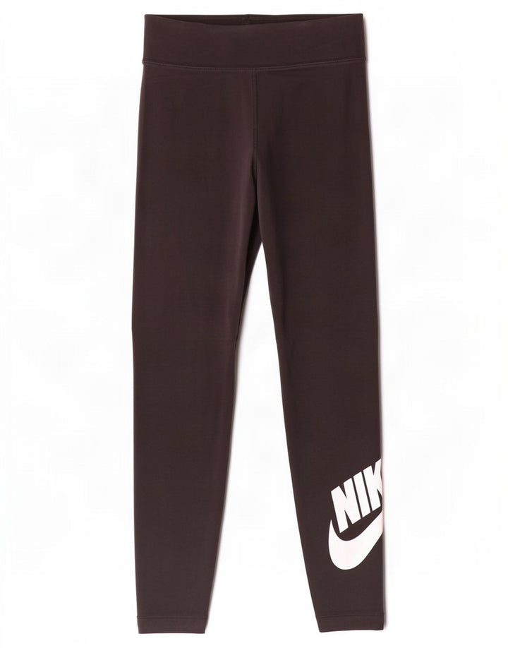 Leggings grafici da donna Nike UK 8 piccoli poliestere nero