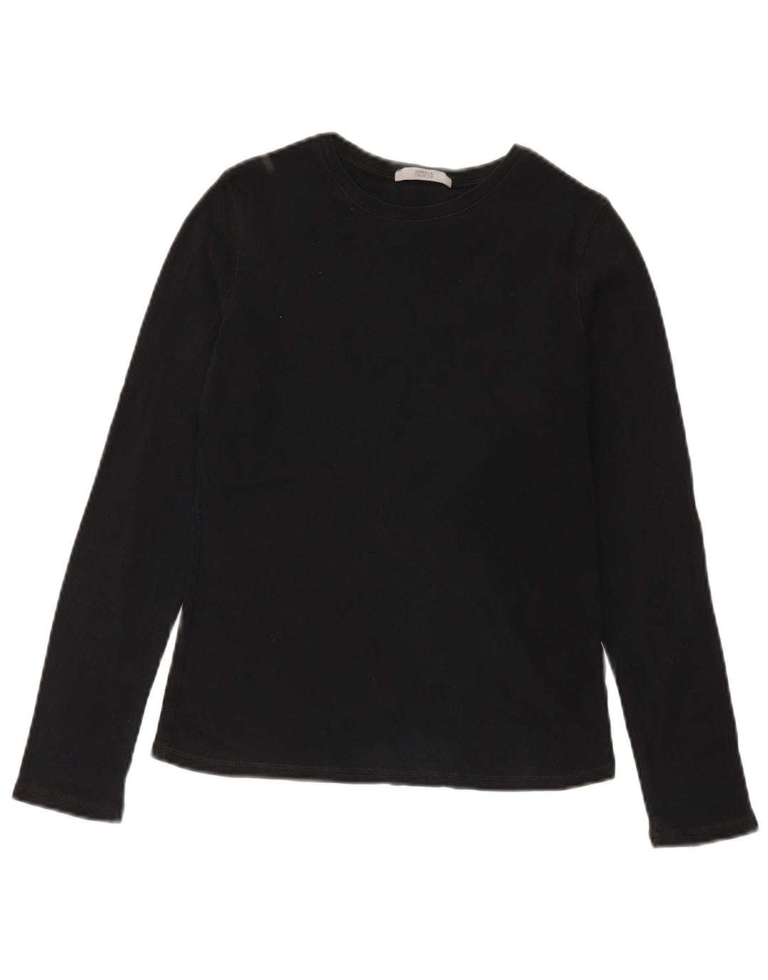Marks & Spencer Top da donna a maniche lunghe UK 8 Small in cotone nero