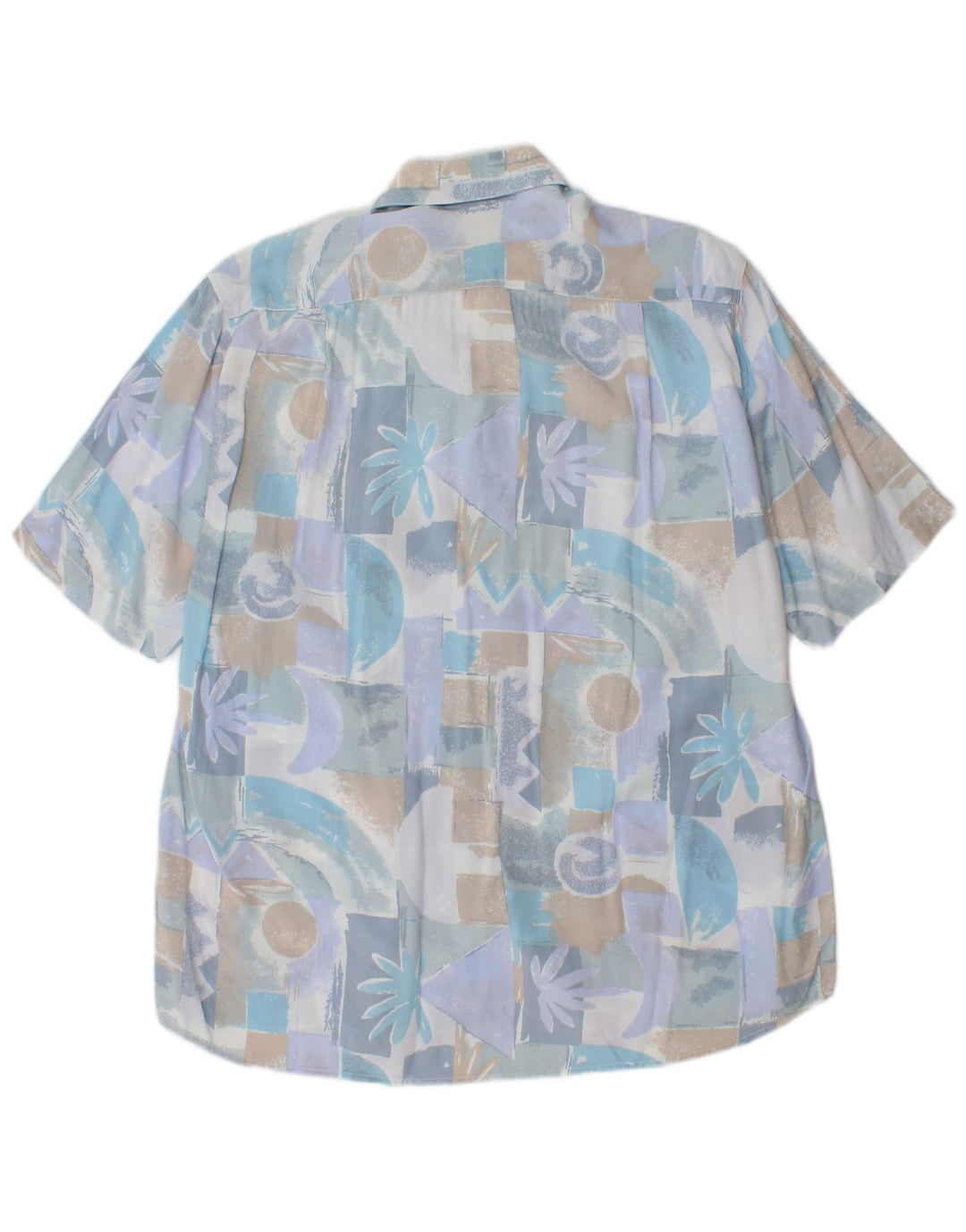 Camicia a maniche corte da uomo VINTAGE blu medio geometrico