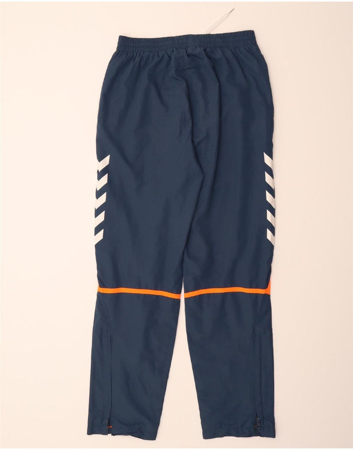 HUMMEL Mens Graphic Tracksuit Trousers Medium  Navy Blue Polyester Vintage Hummel and Second-Hand Hummel from Messina Hembry 