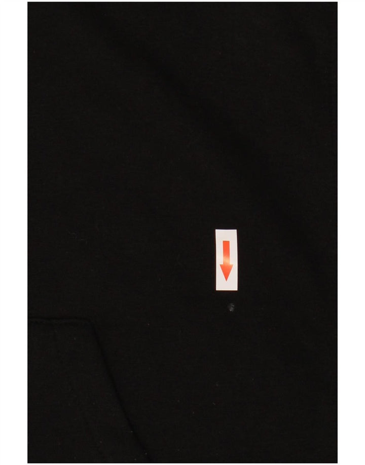 Maglia corta con cappuccio da donna Zara UK 14 poliestere nero medio