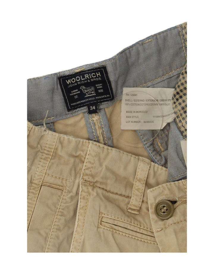 Pantaloncini chino da uomo Woolrich W34 Large in cotone beige