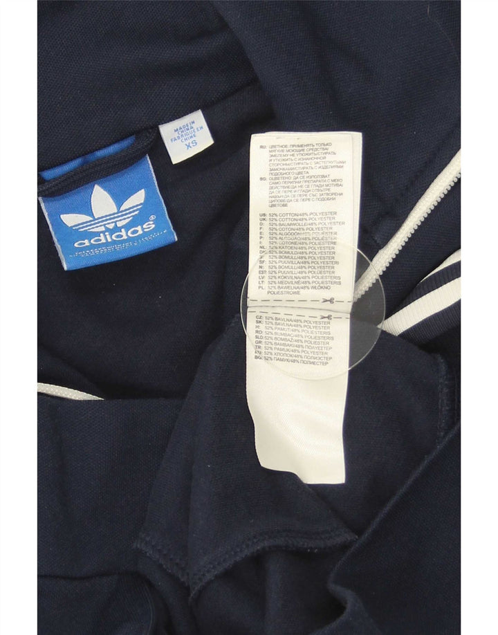 Giacca da ginnastica da uomo Adidas XS in cotone blu navy
