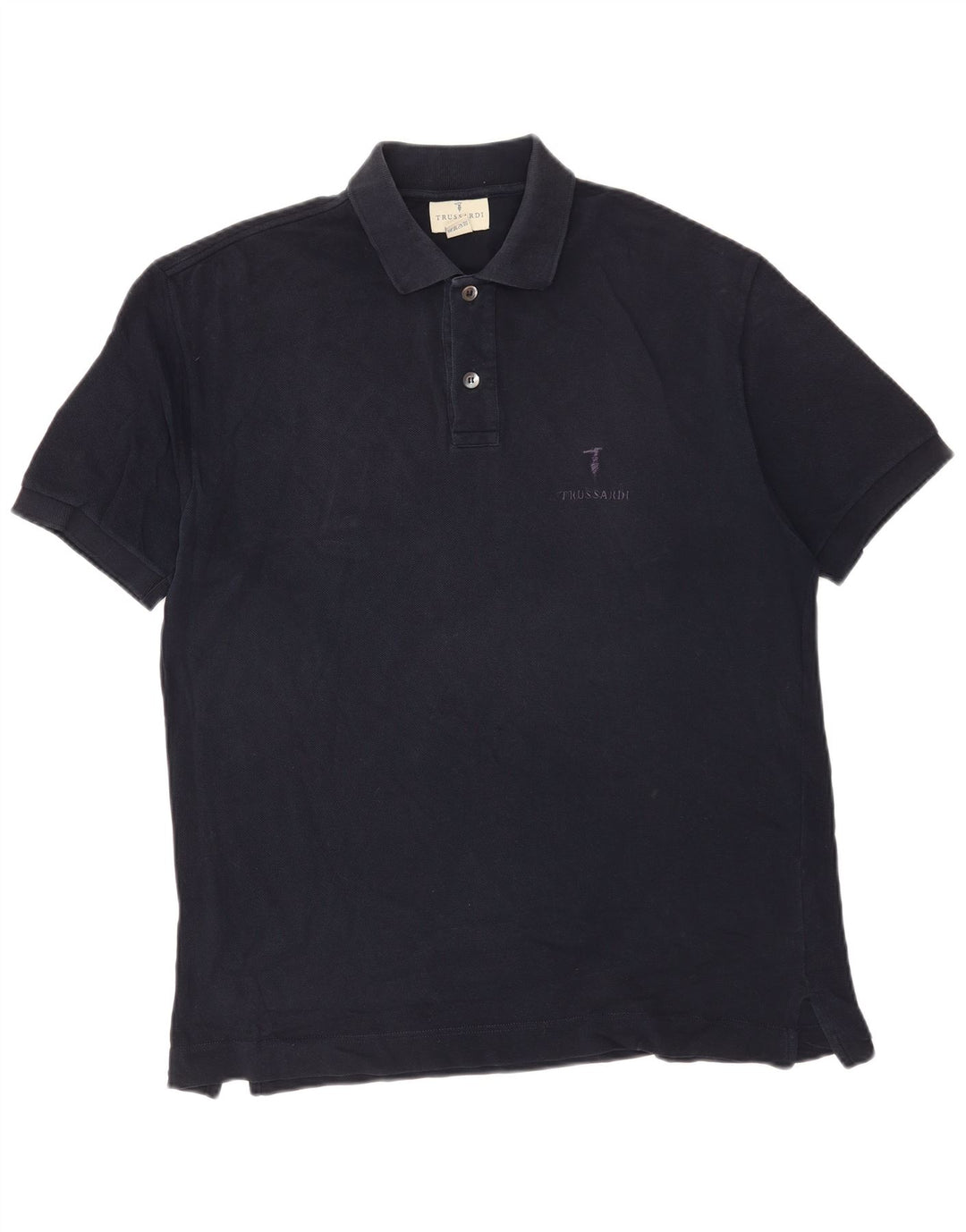 Polo Uomo Trussardi Large in Cotone Blu Navy