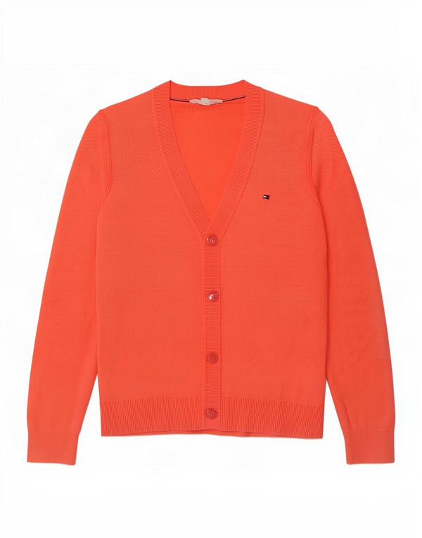 Maglione cardigan da donna Tommy Hilfiger UK 6 XS cotone arancione