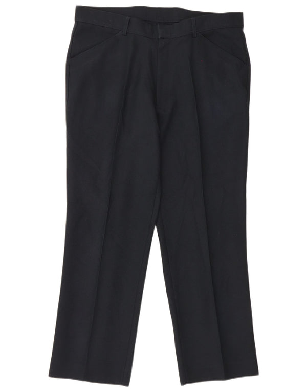 Pantaloni casual dritti da uomo Farah W38 L29 poliestere nero