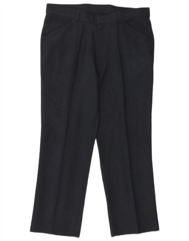 Pantaloni casual dritti da uomo Farah W38 L29 poliestere nero