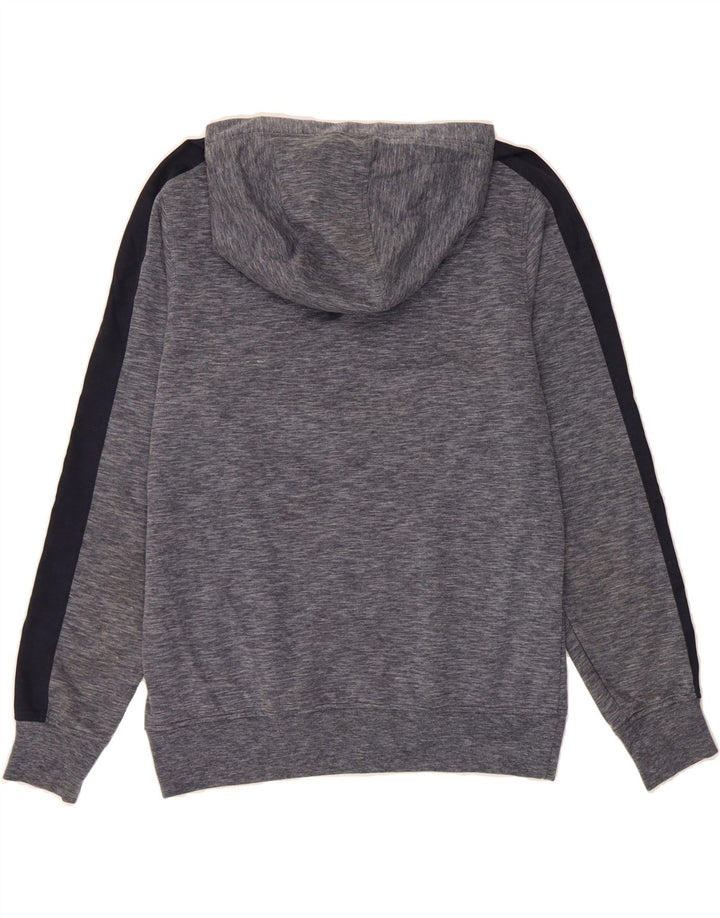 JACK & JONES Mens Graphic Hoodie Jumper Large Navy Blue Flecked Polyester Vintage Jack & Jones and Second-Hand Jack & Jones from Messina Hembry 