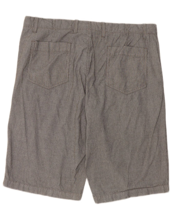 Gap Mens Chino Shorts W36 Large Grey Pinstripe Cotton