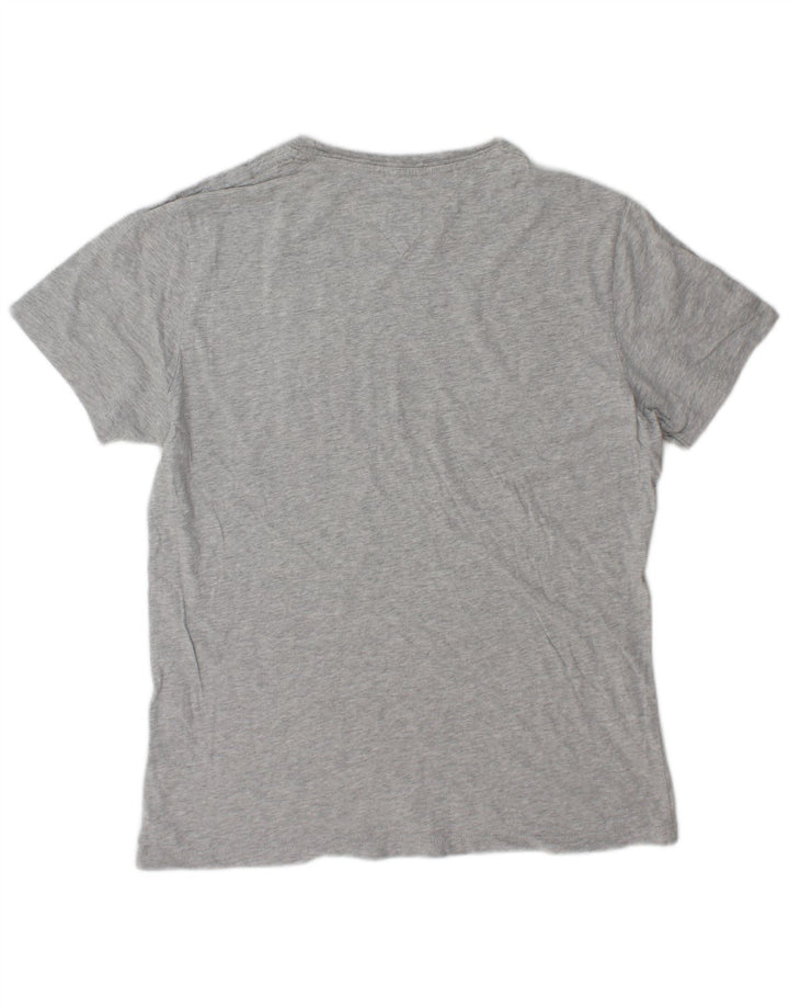 T-shirt grafica da uomo Tommy Hilfiger grande grigia