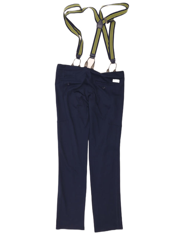 Pantaloni salopette da uomo Adidas W34 L32 cotone blu navy