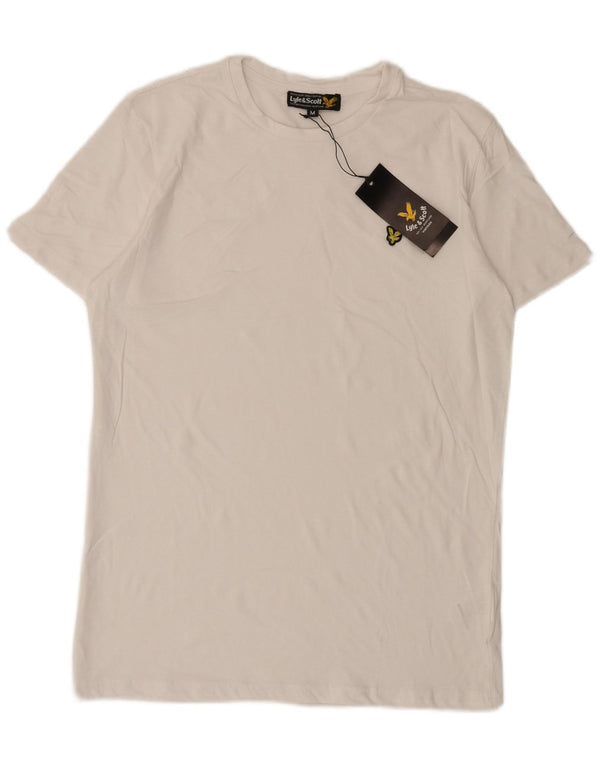 T-shirt da uomo Lyle & Scott Top in cotone bianco medio