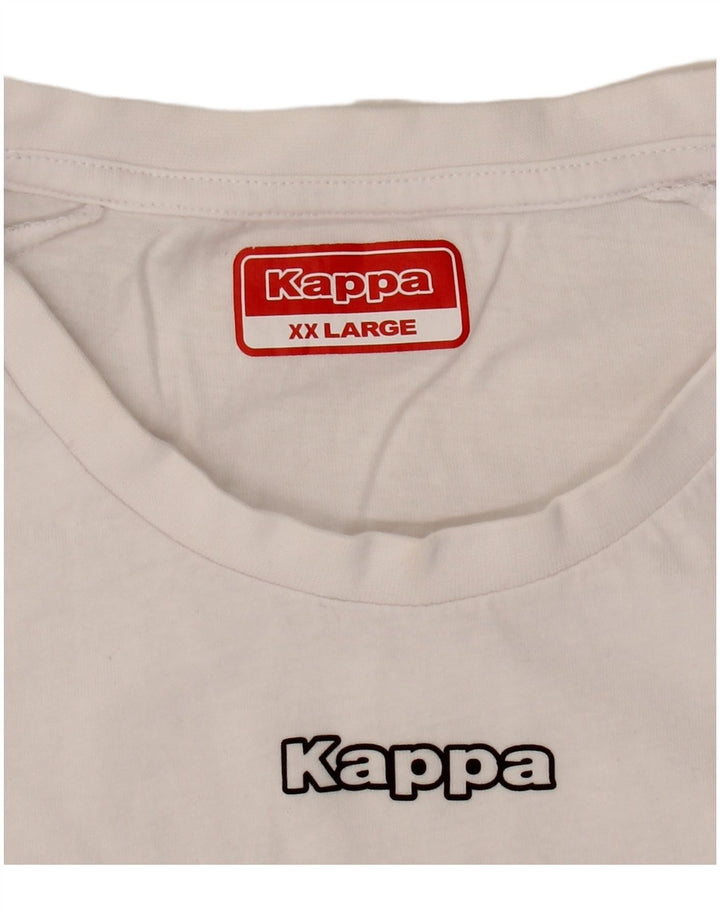 T-shirt grafica da uomo Kappa Top 2XL Bianca